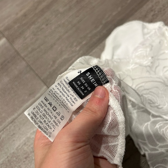 Bundle of 2 Shein Black & White Strapless Lace Tops - Picture 6 of 6